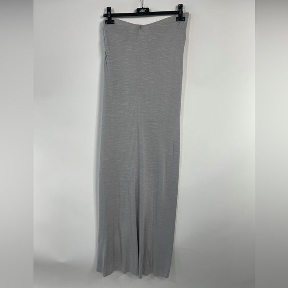 Free People Maxi Slubby Column Asymmetrical Skirt in gray lilac - Picture 7 of 8